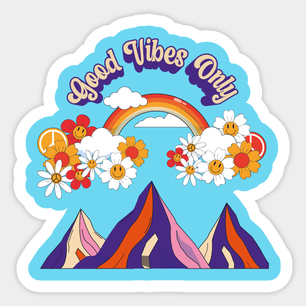 Good Vibes Only Sticker by HarlinDesign
